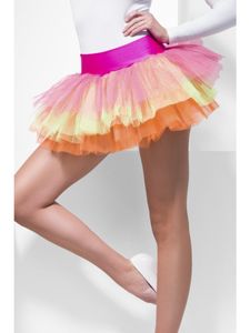 Damen Kostüm Zubehör Tutu Petticoat in neon-bunt Karneval Fasching