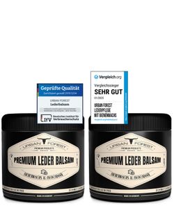 Leder Balsam 2er Sparset mit natürlichem Bienenwachs & Avocado-Öl 2X 500ml Lederpflege für Auto Möbel Schuhe Sattel Pferdehaltung & Reitsport