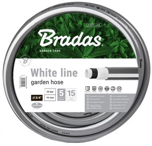 Bradas Gartenschlauch WHITE LINE 3/4" silber / weiß 50 m