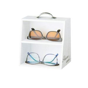 2x Brillenregal Holz 2 Fächer Sonnenbrillenständer Brillengestelle Ständer Brillen Halter Brillenhalterung Holz Brillenhalter Brillenständer