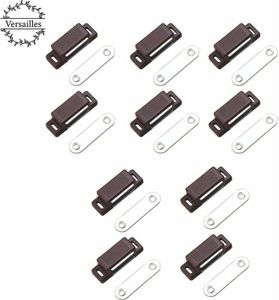Kraftvoller Magnetverschluss - Haltekraft 4kg - 10er Set braun - Türmagnet - Magnetverschluss - Schrankmagnet - Schranktürmagnet,