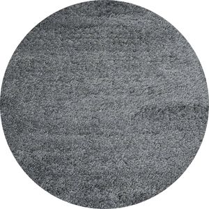 Wunderschöne Runde Hochflor Langflor Shaggy Teppich 30mm in Verschiedene Farben , Größe:Ø 160 cm Rund, Farbe:Hellgrau