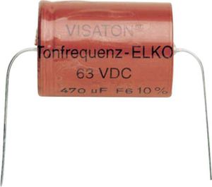 Tonfrequenz-Elkos mit rauer Folie 470 µF 63 VDC, 10% Toleranz