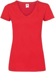Fruit of the Loom Valueweight V-Neck T Lady-Fit Damen T-Shirt tailliert NEU