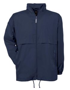 B&C Herren Windbreaker Jacke Winddicht Stehkragen Übergangsjacke Regen, Größe:3XL, Farbe:Navy Blau