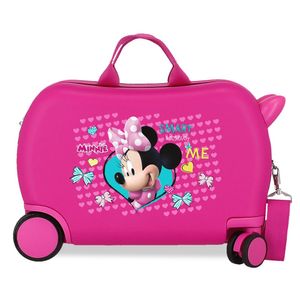 Joumma Bags Sitzkoffer Ziehkoffer Kinderkoffer Kinder Hartschalen Koffer Disney Minnie Maus Pink