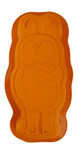 Dr. Oetker "Maus" Silikon-Motivbackform DieMaus, geschmacksneutrale Backform, fruchtsäurebeständige Form, hochwertiges Backmuster, langlebige Silikon-Form (Farbe: Maus-Orange)