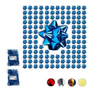 relaxdays 300 x kleine Geschenkschleifen blau