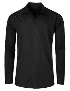 Promodoro Pánska košeľa Popelínová košeľa s dlhým rukávom 6310 Black XXL
