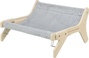 Trixie Relax-Hängematte für Katzen – Holzoptik Grau