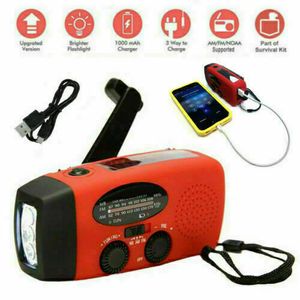 Miixia HOT Notfall Solar Hand Kurbel AM FM Wetter Radio LED Licht USB Ladegerät Outdoor