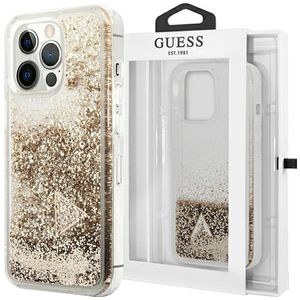 Guess GUOHCP14LGLHFLGO iPhone 14 Pro 6.1  Gold / Gold Hardcase Glitter Charms Handyhülle