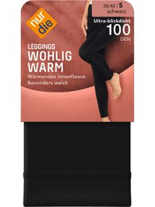 NUR DIE Leggins thermo-Leggins lange unterhose Wohlig-Warm schwarz 44-48