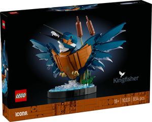 LEGO Icons Eisvogel Modellbausatz für Erwachsene, Vogel-Modell fürs Wohnzimmer oder Büro, Wohn- und Homeoffice-Deko, Geschenk für Vogelliebhaber und Ornithologen, Frauen und Männer 10331