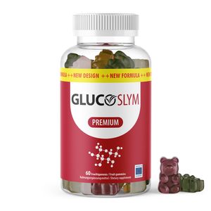 GlucoSlim Gummibärchen - leckere Gummibärchen mit Pflanzenaroma - 60 Stück pro Dose 1x