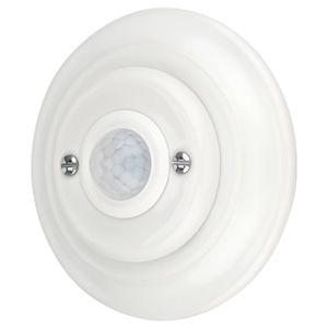 Unterputz Porzellan Retro LED Bewegungsmelder I PR1 weiß