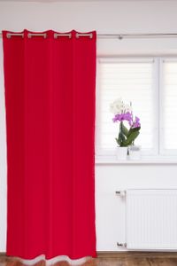 Ösenschal Fenstervorhang rot 145x250cm Gardinenschal Dekoschal
