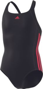 adidas Mädchen Sport Badeanzug ESSENCE CORE 3S 1PC Y schwarz / rot, Größe:128