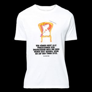 Mr. & Mrs. Panda Größe XXL T-Shirt Einhorn Prinzessin - Weiß - Geschenk, Geburtstagsgeschenk, Tshirt, Pegasus, Einhörner, Einhorn Deko, Frauen, Männer, Damen, Sprüche
