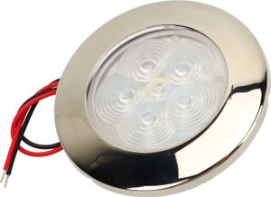 LED Puck Light DC12V RV Boat Stropné zapustené osvetlenie interiéru 1W Sunlight White 5500?6300K