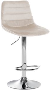 CLP Barhocker Lex Samt,creme chrom