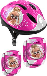Kombinovaný set BARBIE Prilba a chrániče kolien - veľkosť prilby 53-56 cm - ružová; CB200507