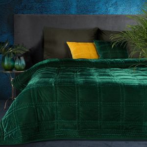 Prehoz na posteľ Kristin 2 220x240 cm Tmavo zelená