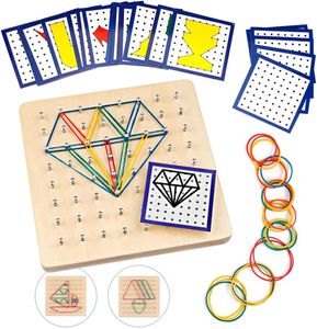 Wooden Geoboard Toys, Geometry Board Montessori Wooden Puzzle Toys For Children And Adults, Inspire The Imagination And Creativity