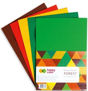 Tektura falista A4/5K mix Forest HAPPY COLOR