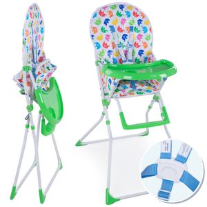 FROGGY Kinderhochstuhl klappbar Mika - kompakter Babystuhl, mit 5-Punkt Sicherheitsgurt, wasserdichte Sitzauflage, Tablett, bis 4 Jahre