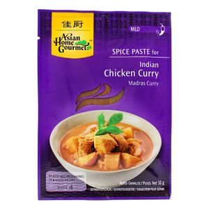[ 50g ] ASIAN HOME GOURMET Würzpaste für Indisches Madras Curryhuhn