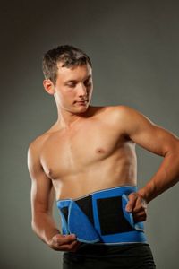 LOREY - Hochwertige Rückenbandage, Rückenstütze, Rückengurt, Lumbalbandage; Größe: XL