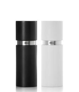 AdHoc MP420 Set Salzmühle und Pfeffermühle Textura 15 cm | Edelstahl, Buche lackiert | Farbe: Black & White
