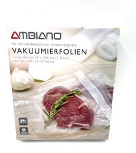 Ambiano ® Vakuumierfolien Set 5 Rollen für Folienschweißgerät 28x300+ 22x300