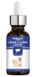 Hello Animal® Läuse und Flöhe Liquid - Flohmittel für Hund, Katzen und anderen Tieren – Hilfe gegen Flöhe und Läuse – Bekämpfung von Parasiten