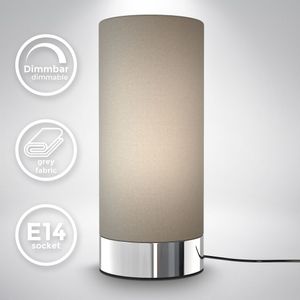 Stolová lampa textilná dotyková lampa stmievateľná nočný stolík obývacia izba taupe