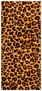 Türtapete Türposter Leopardenmuster  in orange schwarz - Größe: 93 x 205 cm