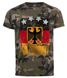 Cooles Herren Camo-Shirt WM Deutschland Fußball Design Sterne T-Shirt Neverless® camo XL