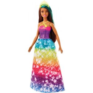 Barbie Dreamtopia Prinzessin Puppe (brünett und türkisfarbenes Haar), Anziehpuppe