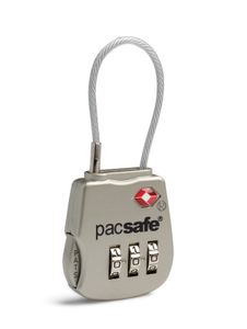 Pacsafe Prosafe 800 TSA Kabel Zahlenschloss Silver