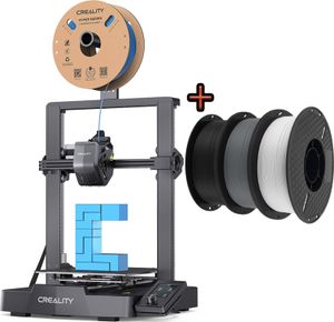 Creality Ender-3 V3 SE 3D tlačiareň, s 3,2" farebným displejom, tlač 180 mm/s, automatické vyrovnávanie + 1 kg čierneho PLA vlákna + 1 kg bieleho PLA vlákna + 1 kg sivého PLA vlákna