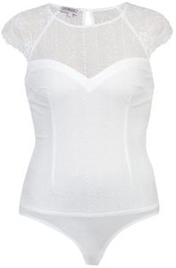Marjo - Damen Trachten Body Bluse, GL-5-Klara-Dalida (990900-020037), Größe:32, Farbe:Off White (3497)