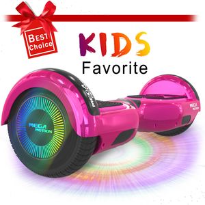 Hoverboard 6.5" Selbstausgleichender Elektroroller Elektro Skateboard mit Bluetooth Lautsprecher LED-Leuchten für Kinder und Erwachsene