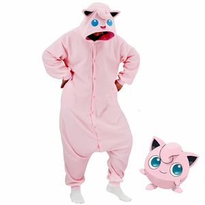 Onesie Kigurumi Pyjama Kostüm für Erwachsene Pokemon Jigglypuff XL: 175-185cm