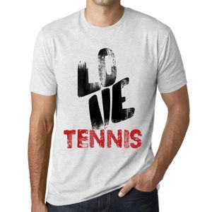 Herren Grafik T-Shirt Liebe Tennis – Love Tennis – Öko-Verantwortlich Vintage Jahrgang Kurzarm Lustige Druck Geburtstag Geschenk Mann