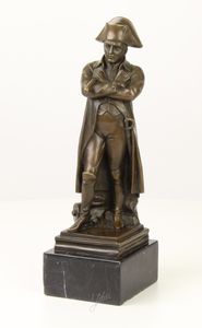 Bronzefigur Skulptur Napoleon Marmorsockel Bronze 30,5 cm 2,8 kg