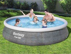 Bestway Fast Set Aufblasbares Pool-Set mit Pumpe 396x84 cm