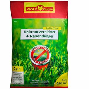 WOLF-Garten SQ 450 Unkrautvernichter plus Rasendünger 9kg für 450m²