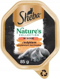 Sheba Nature`s Collection in Sauce - Feinstes Katzennassfutter in der Schale mit Truthahn und Karotten - 22 x 85g