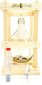 Alberts Premium Selection Glasballon, Weinballon 5 Liter im Holzgestell Alberts Premium Selection Glasballon, Weinballon 5 Liter im Holzgestell